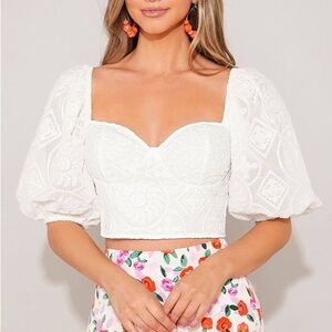 Short Sleeve Blouses for Women White Puff Sleeve Elegant Blouse Fashion Blouse
